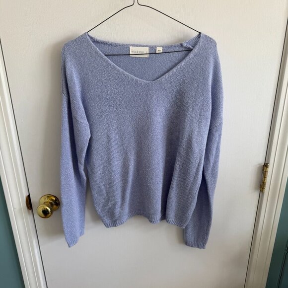 Mia & Tess Sweaters - Lavender Lightweight Knit Sweater Small Mia & Tess